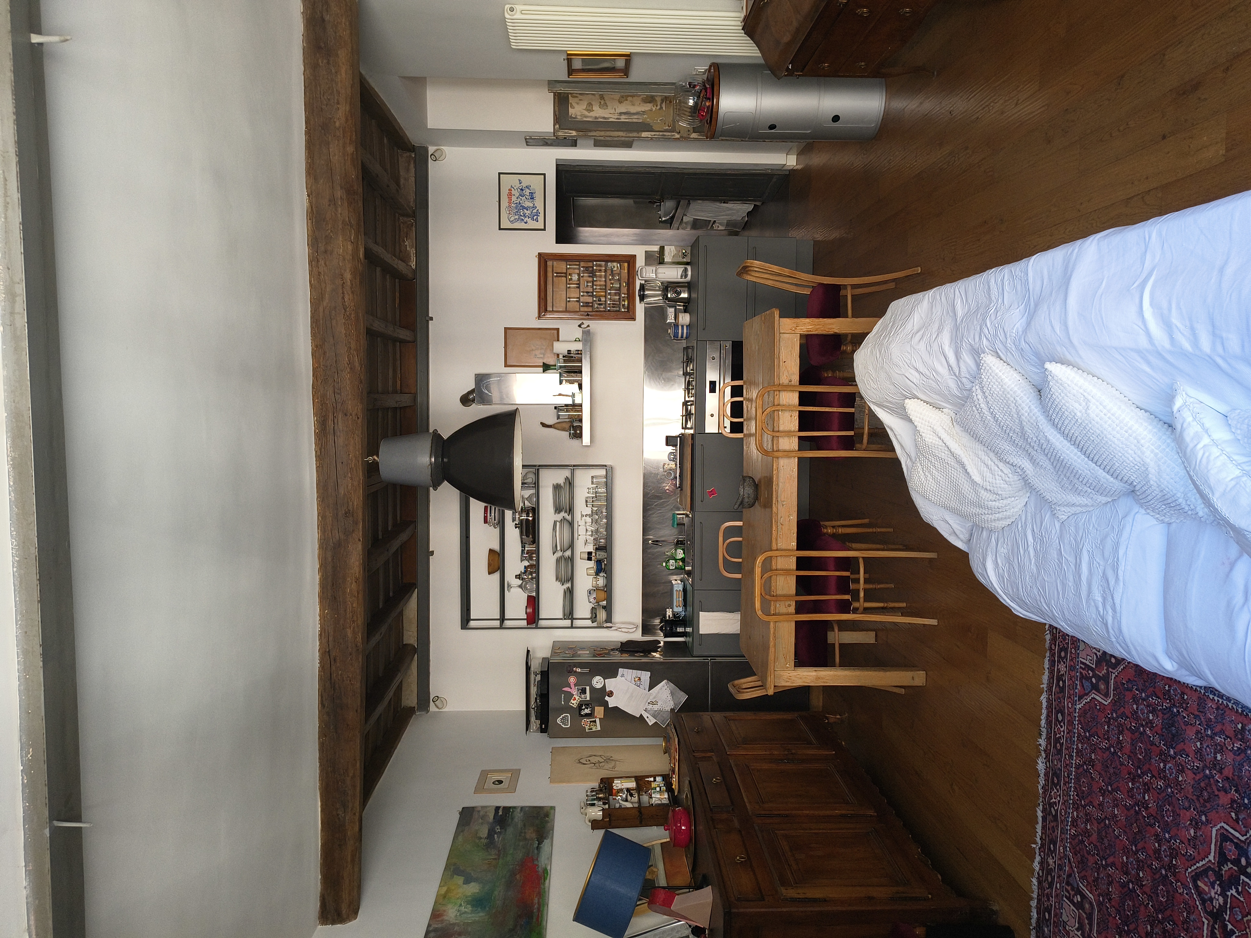 The entrance hallway with wooden floor
