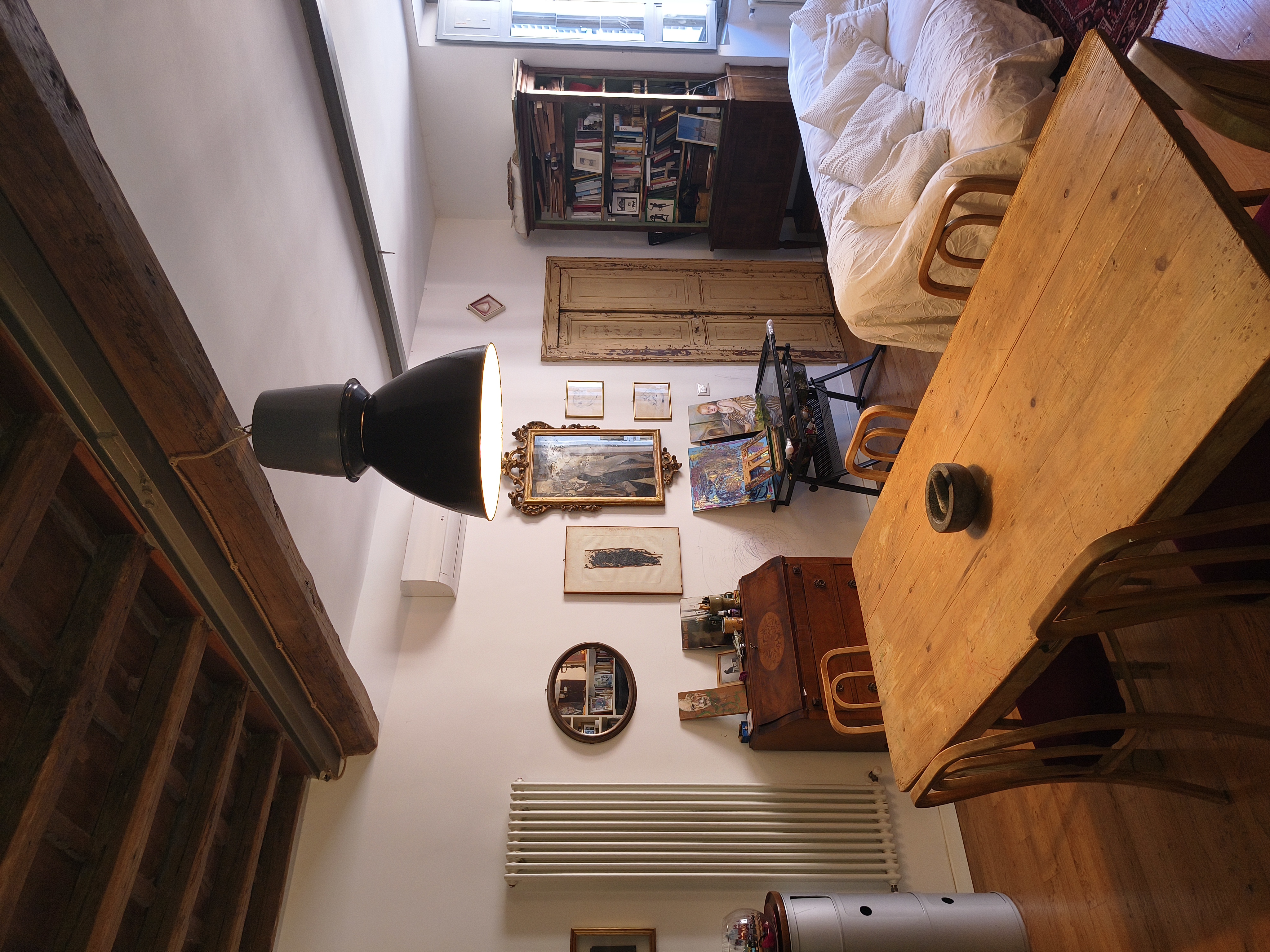 A glimpse of the living room from the hallway
